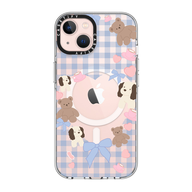 CASETiFY iPhone 13 ケース クリア クリア ケース MagSafe対応 Puppy Pudding boboland