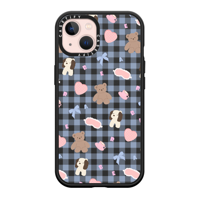 CASETiFY iPhone 13 ケース マットブラック インパクトケース MagSafe対応 Sleepwalking Bear boboland