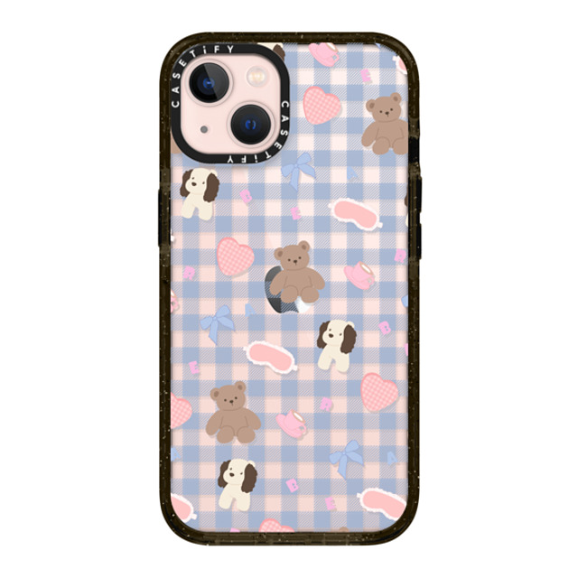 CASETiFY iPhone 13 ケース ブラック インパクトケース Sleepwalking Bear boboland