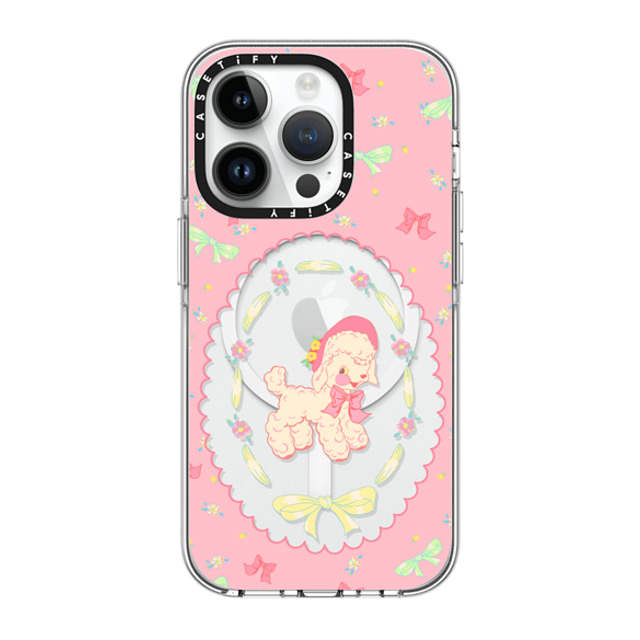 CASETiFY iPhone 14 Pro ケース クリア クリア ケース MagSafe対応 Pink Lamb boboland