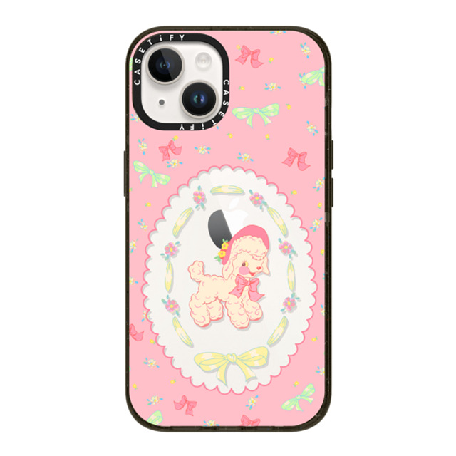 CASETiFY iPhone 14 ケース ブラック インパクトケース Pink Lamb boboland