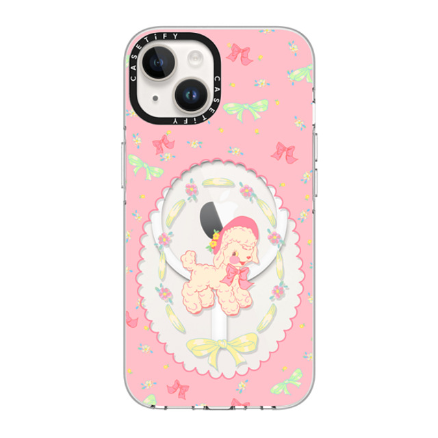 CASETiFY iPhone 14 ケース クリア クリア ケース MagSafe対応 Pink Lamb boboland