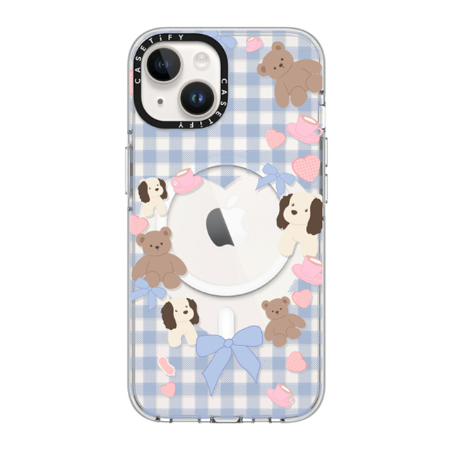 CASETiFY iPhone 14 ケース クリア クリア ケース MagSafe対応 Puppy Pudding boboland