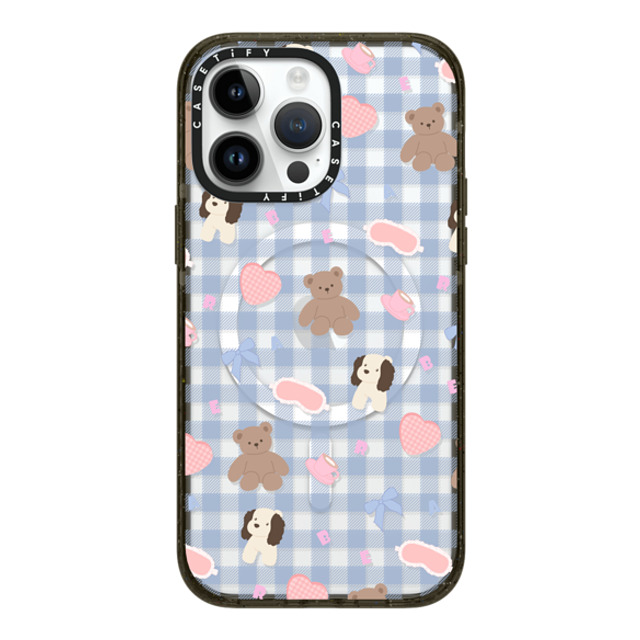 CASETiFY iPhone 14 Pro Max ケース ブラック インパクトケース MagSafe対応 Sleepwalking Bear boboland