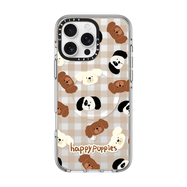 CASETiFY iPhone 16 Pro Max ケース クリア クリア ケース MagSafe対応 Happy Puppies boboland