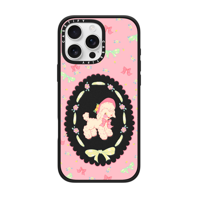 CASETiFY iPhone 16 Pro Max ケース マットブラック インパクトケース MagSafe対応 Pink Lamb boboland