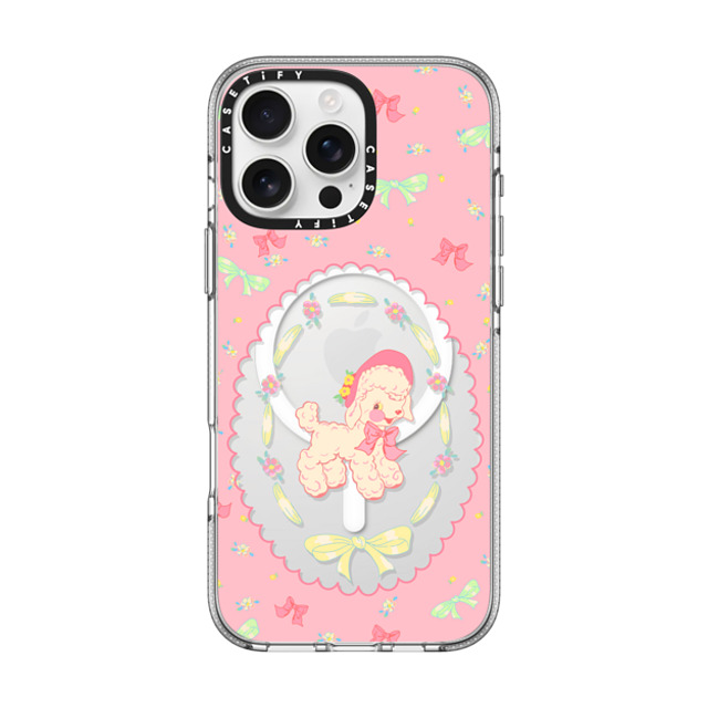 CASETiFY iPhone 16 Pro Max ケース クリア クリア ケース MagSafe対応 Pink Lamb boboland