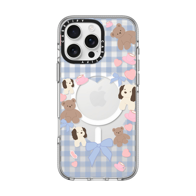 CASETiFY iPhone 16 Pro Max ケース クリア クリア ケース MagSafe対応 Puppy Pudding boboland