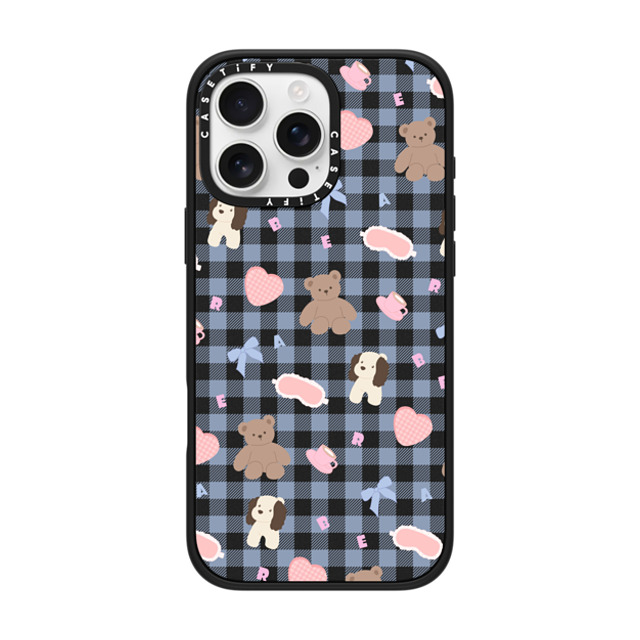 CASETiFY iPhone 16 Pro Max ケース マットブラック インパクトケース MagSafe対応 Sleepwalking Bear boboland