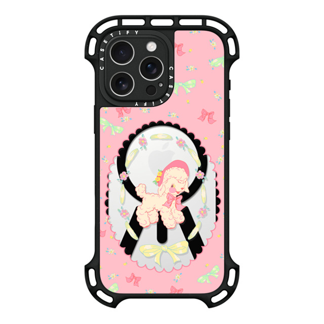 CASETiFY iPhone 16 Pro Max ケース ブラック ウルトラ バウンスケース MagSafe対応 Pink Lamb boboland