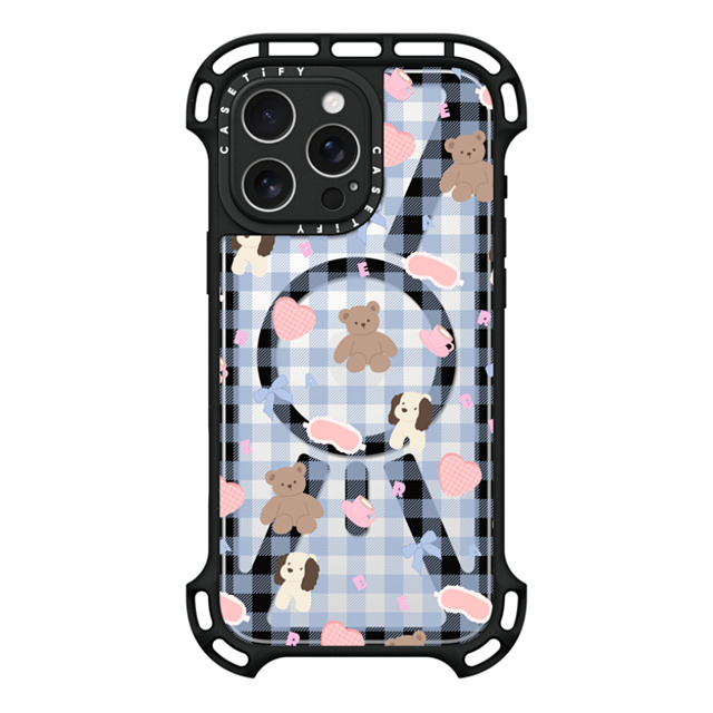 CASETiFY iPhone 16 Pro Max ケース ブラック ウルトラ バウンスケース MagSafe対応 Sleepwalking Bear boboland