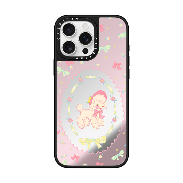 CASETiFY iPhone 16 Pro Max ケース Silver on Black ミラーケース MagSafe対応 Fantasy Lamb boboland