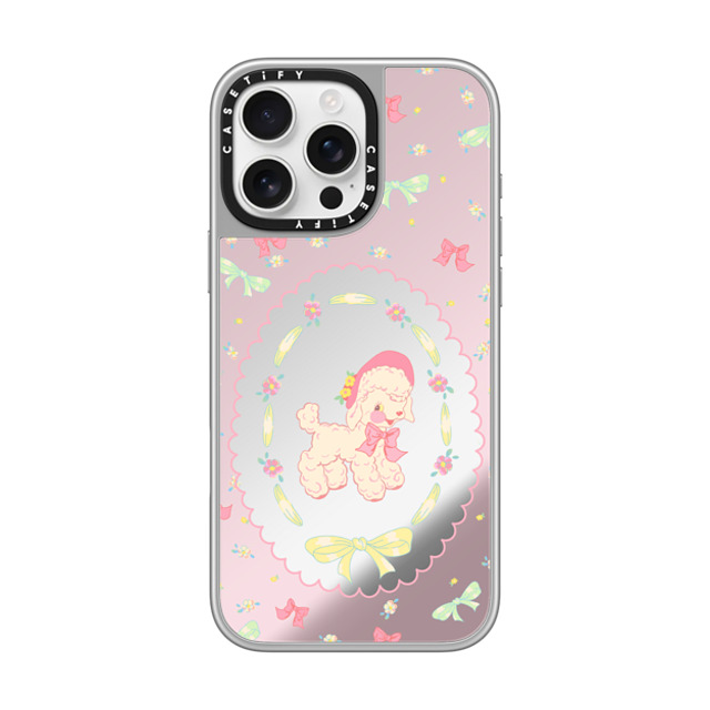 CASETiFY iPhone 16 Pro Max Case シルバー (シルバーバンパー) ミラーケース MagSafe対応 Ribbon Ribbon Fantasy Lamb Father's Day CASETiFY iPhone 16 Pro Max Case シルバー (シルバーバンパー) ミラーケース MagSafe対応 Ribbon Ribbon Fantasy Lamb Father's Day