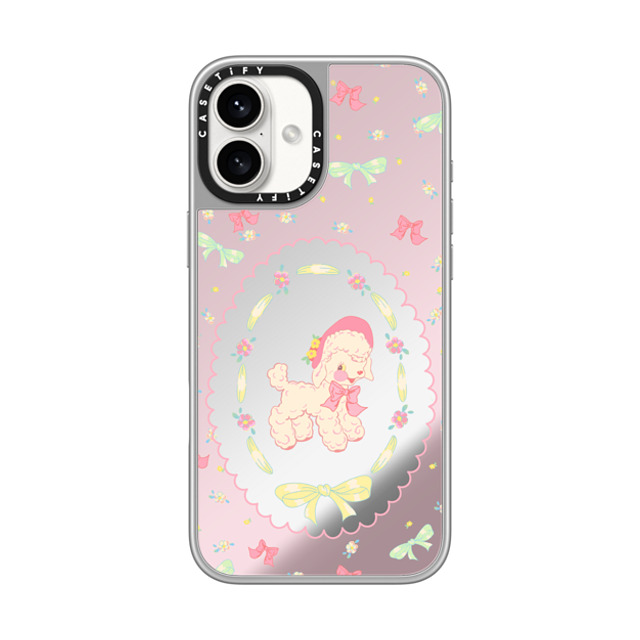 CASETiFY iPhone 16 Plus ケース シルバー (シルバーバンパー) ミラーケース MagSafe対応 Fantasy Lamb boboland