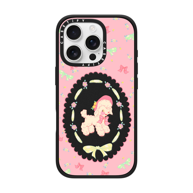 CASETiFY iPhone 16 Pro ケース マットブラック インパクトケース MagSafe対応 Pink Lamb boboland