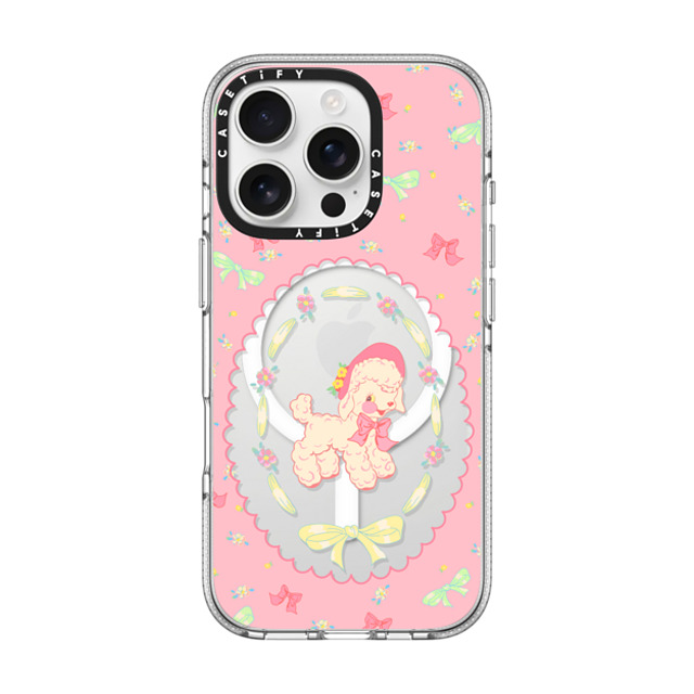 CASETiFY iPhone 16 Pro ケース クリア クリア ケース MagSafe対応 Pink Lamb boboland