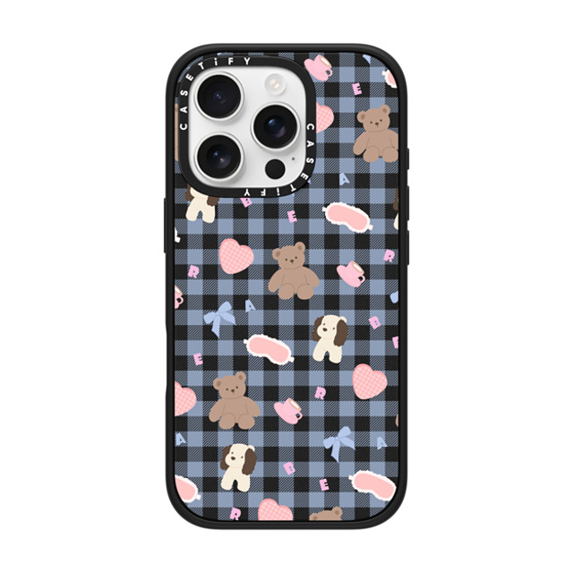 CASETiFY iPhone 16 Pro ケース マットブラック インパクトケース MagSafe対応 Sleepwalking Bear boboland