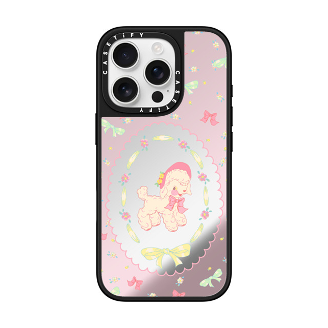 CASETiFY iPhone 16 Pro ケース Silver on Black ミラーケース MagSafe対応 Fantasy Lamb boboland