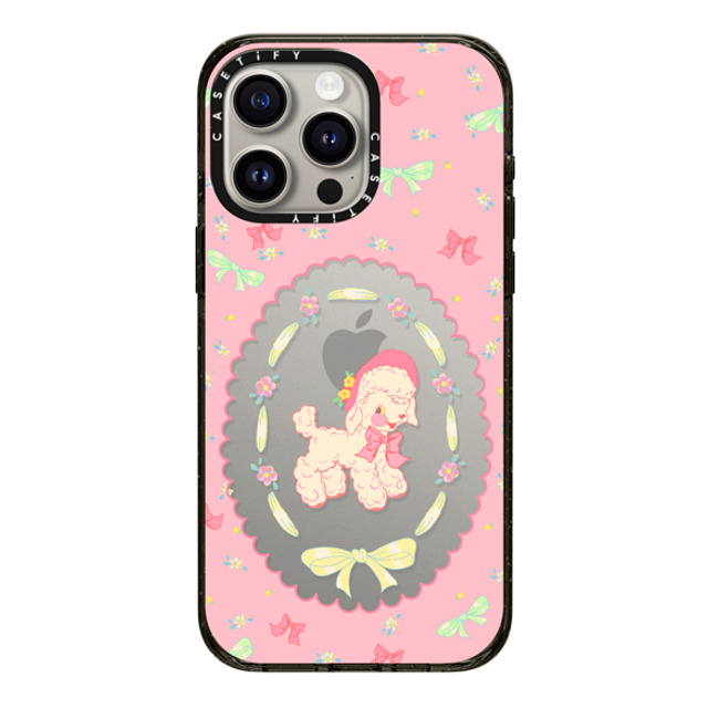 CASETiFY iPhone 15 Pro Max ケース ブラック インパクトケース Pink Lamb boboland