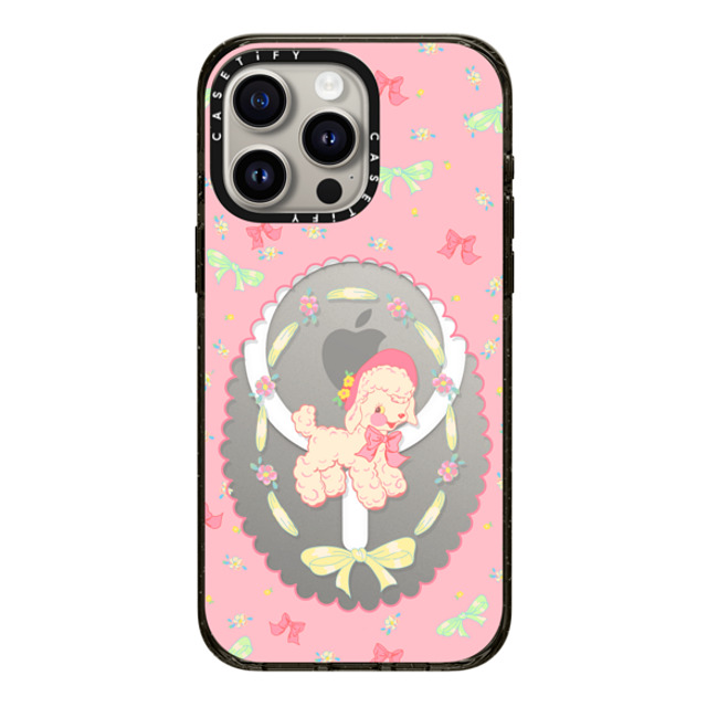 CASETiFY iPhone 15 Pro Max ケース ブラック インパクトケース MagSafe対応 Pink Lamb boboland