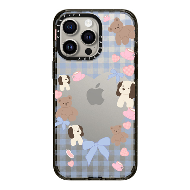 CASETiFY iPhone 15 Pro Max ケース ブラック インパクトケース Puppy Pudding boboland