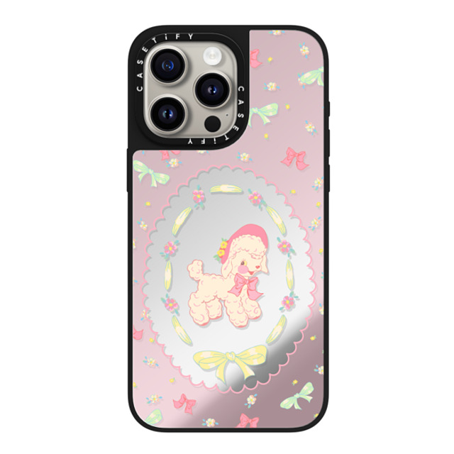 CASETiFY iPhone 15 Pro Max ケース Silver on Black ミラーケース MagSafe対応 Fantasy Lamb boboland