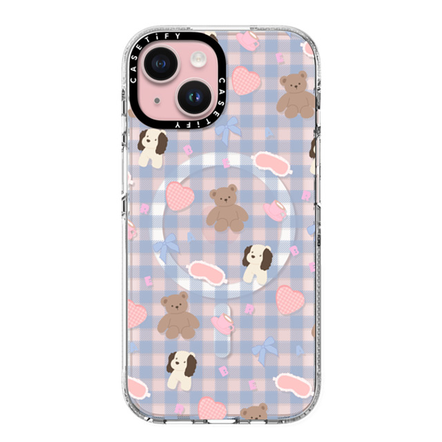 CASETiFY iPhone 15 ケース クリア クリア ケース MagSafe対応 Sleepwalking Bear boboland