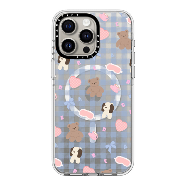 CASETiFY iPhone 15 Pro Max ケース クリア クリア ケース MagSafe対応 Sleepwalking Bear boboland