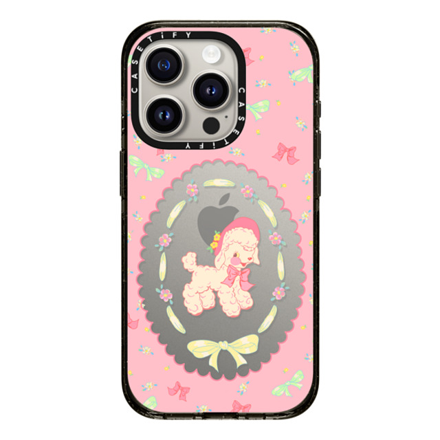 CASETiFY iPhone 15 Pro ケース ブラック インパクトケース Pink Lamb boboland