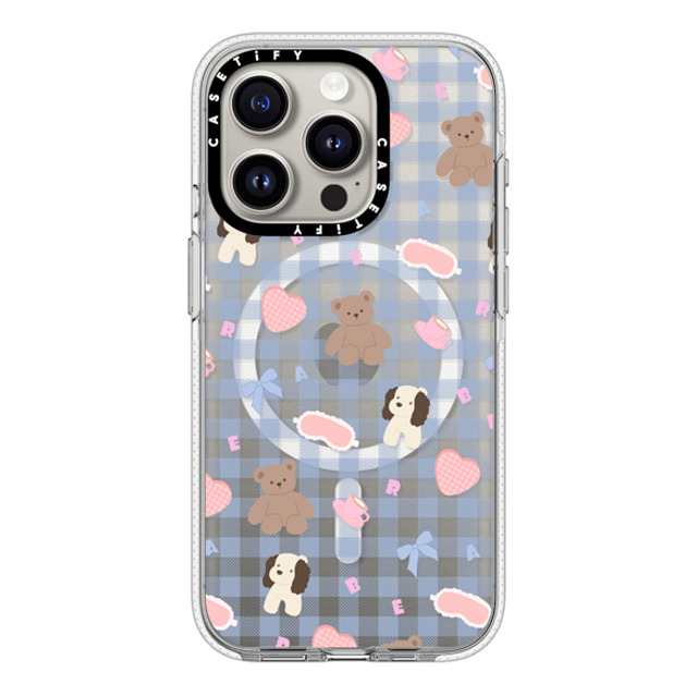 CASETiFY iPhone 15 Pro ケース クリア クリア ケース MagSafe対応 Sleepwalking Bear boboland