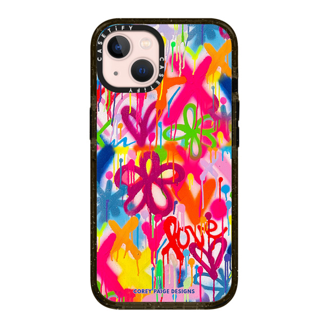 Corey Paige Designs x CASETiFY iPhone 13 ケース ブラック インパクトケース Graffiti Street Style by Corey Paige Designs