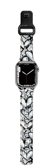 Apple Watch SE 3 (44mm) - Monochrome Graffiti Hearts by Corey Paige Designs