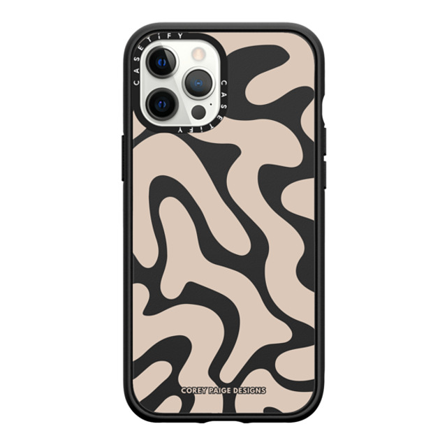 Corey Paige Designs x CASETiFY iPhone 12 Pro Max ケース Abstract,Minimalism マットブラック インパクトケース Tan Abstract Shapes by Corey Paige Designs Father's Day Corey Paige Designs x CASETiFY iPhone 12 Pro Max ケース Abstract,Minimalism マットブラック インパクトケース Tan Abstract Shapes by Corey Paige Designs Father's Day