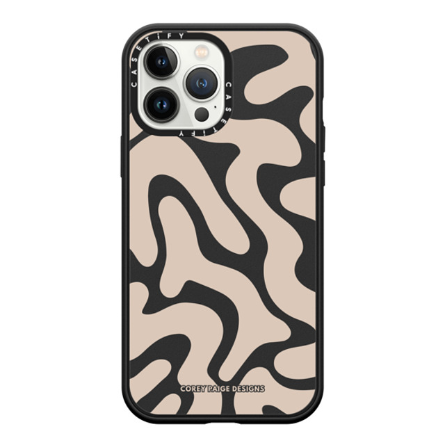 Corey Paige Designs x CASETiFY iPhone 13 Pro Max ケース Abstract,Minimalism マットブラック インパクトケース Tan Abstract Shapes by Corey Paige Designs Father's Day Corey Paige Designs x CASETiFY iPhone 13 Pro Max ケース Abstract,Minimalism マットブラック インパクトケース Tan Abstract Shapes by Corey Paige Designs Father's Day