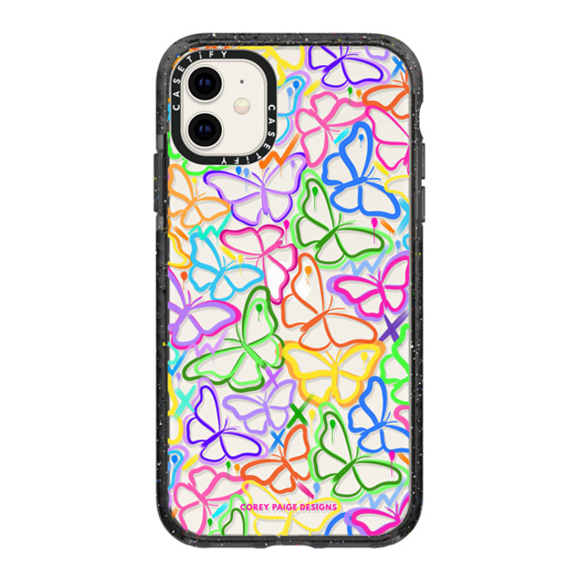 Corey Paige Designs x CASETiFY iPhone 11 ケース ブラック インパクトケース Butterfly Bliss by Corey Paige Designs