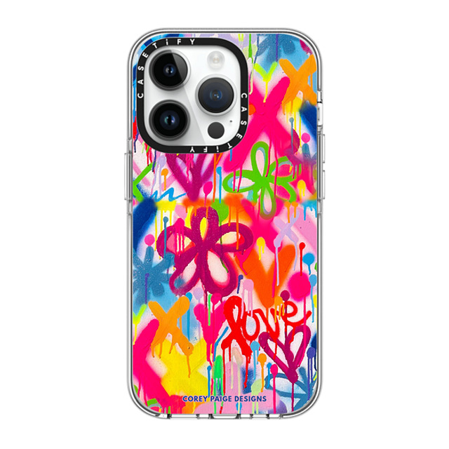 Corey Paige Designs x CASETiFY iPhone 14 Pro ケース クリア クリア ケース MagSafe対応 Graffiti Street Style by Corey Paige Designs