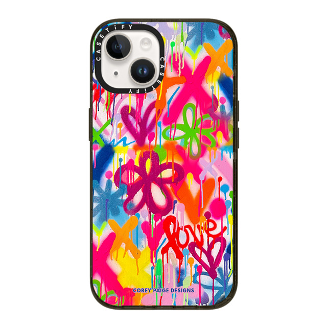 Corey Paige Designs x CASETiFY iPhone 14 ケース ブラック インパクトケース Graffiti Street Style by Corey Paige Designs