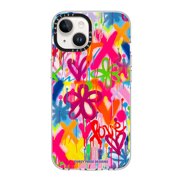 Corey Paige Designs x CASETiFY iPhone 14 ケース クリア クリア ケース MagSafe対応 Graffiti Street Style by Corey Paige Designs