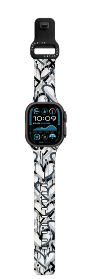 Apple Watch Ultra 3 (49mm) - Monochrome Graffiti Hearts by Corey Paige Designs