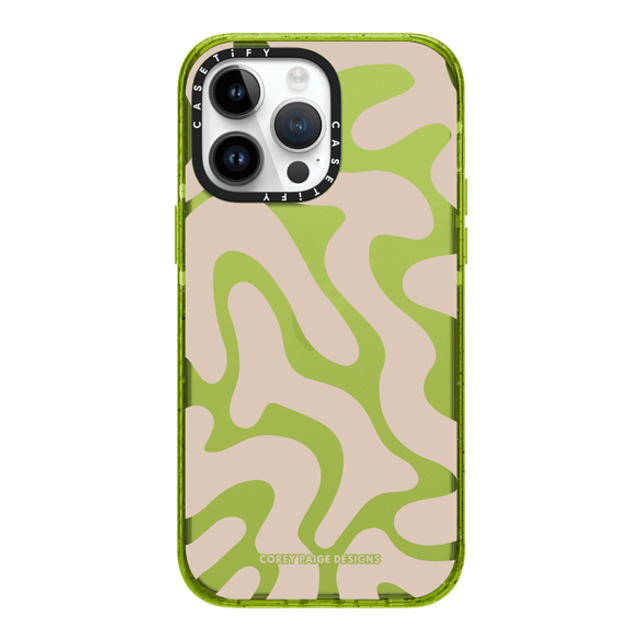 Corey Paige Designs x CASETiFY iPhone 14 Pro Max Case Kiwi Impact Case Tan Abstract Shapes by Corey Paige Designs Corey Paige Designs x CASETiFY iPhone 14 Pro Max Case Kiwi Impact Case Tan Abstract Shapes by Corey Paige Designs