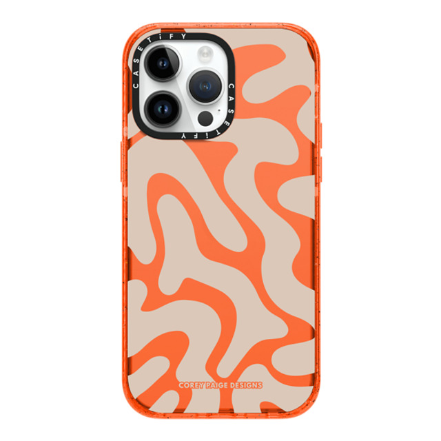 Corey Paige Designs x CASETiFY iPhone 14 Pro Max Case オレンジ Impact Case Tan Abstract Shapes by Corey Paige Designs Corey Paige Designs x CASETiFY iPhone 14 Pro Max Case オレンジ Impact Case Tan Abstract Shapes by Corey Paige Designs