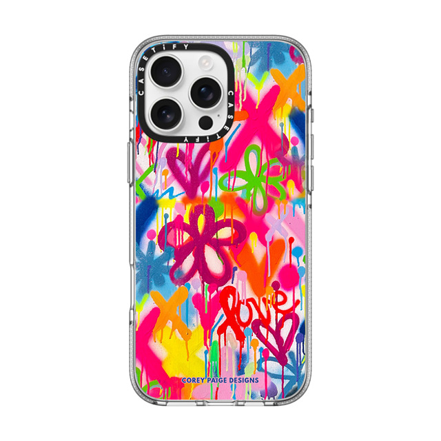 Corey Paige Designs x CASETiFY iPhone 16 Pro Max ケース クリア クリア ケース MagSafe対応 Graffiti Street Style by Corey Paige Designs