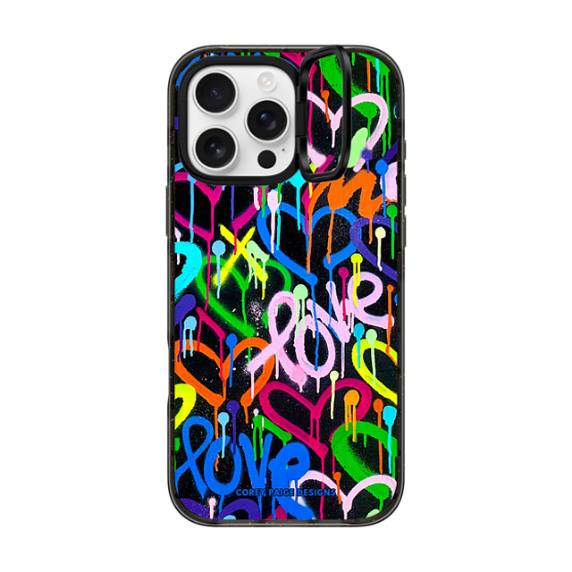 Corey Paige Designs x CASETiFY iPhone 16 Pro Max Case Heart,Love Black インパクトリングスタンドケース MagSafe対応 Love & Hearts Street Art by Corey Paige Designs Father's Day Corey Paige Designs x CASETiFY iPhone 16 Pro Max Case Heart,Love Black インパクトリングスタンドケース MagSafe対応 Love & Hearts Street Art by Corey Paige Designs Father's Day