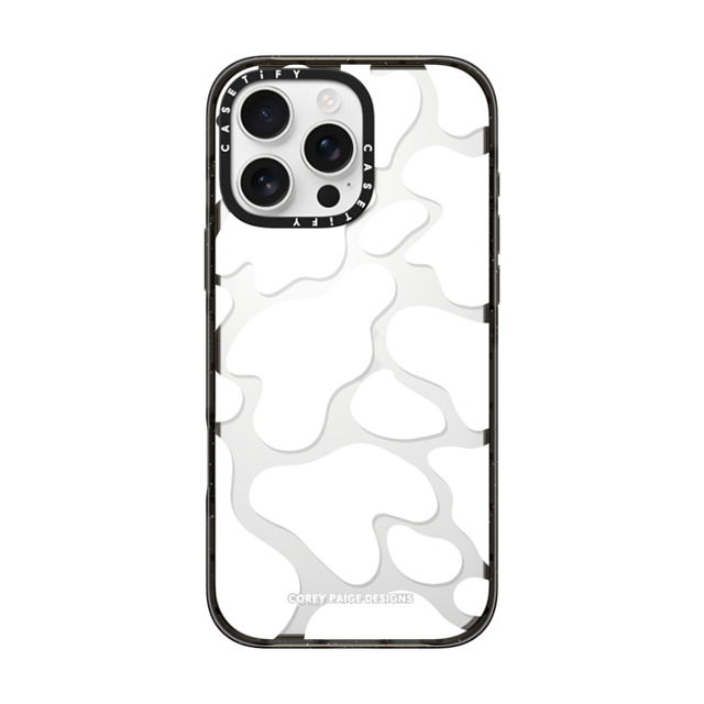 Corey Paige Designs x CASETiFY iPhone 16 Pro Max Case Cow,Animal Black Impact Case White Cow Print by Corey Paige Designs Father's Day Corey Paige Designs x CASETiFY iPhone 16 Pro Max Case Cow,Animal Black Impact Case White Cow Print by Corey Paige Designs Father's Day