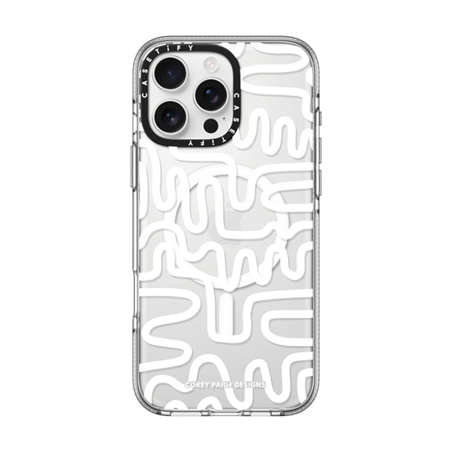 Corey Paige Designs x CASETiFY iPhone 16 Pro Max Case Abstract,Line Art Clear Clear Case MagSafe Compatible White Line Art by Corey Paige Designs Mother's Day Corey Paige Designs x CASETiFY iPhone 16 Pro Max Case Abstract,Line Art Clear Clear Case MagSafe Compatible White Line Art by Corey Paige Designs Mother's Day