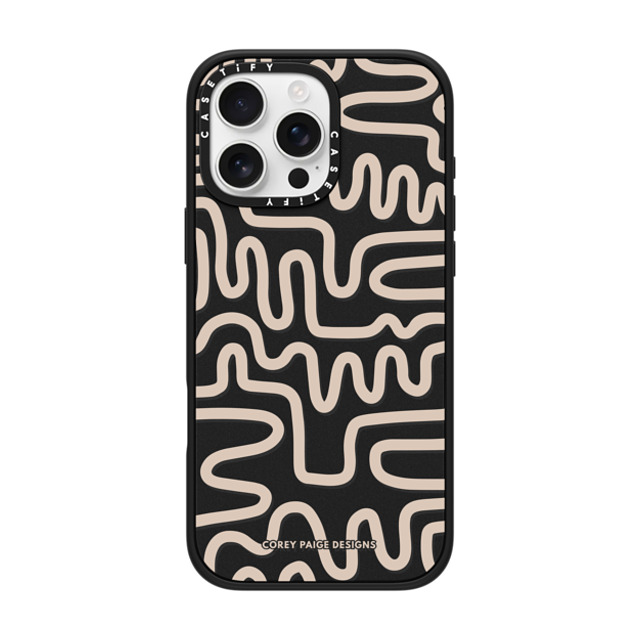 Corey Paige Designs x CASETiFY iPhone 16 Pro Max ケース Pattern,Abstract マットブラック インパクトケース MagSafe対応 Tan Line Art by Corey Paige Designs Back to School Corey Paige Designs x CASETiFY iPhone 16 Pro Max ケース Pattern,Abstract マットブラック インパクトケース MagSafe対応 Tan Line Art by Corey Paige Designs Back to School