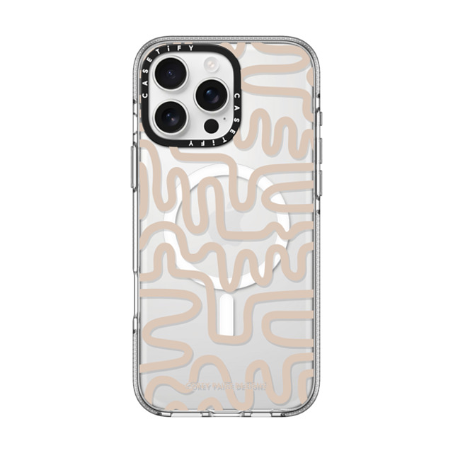 Corey Paige Designs x CASETiFY iPhone 16 Pro Max ケース Pattern,Abstract クリア クリア ケース MagSafe対応 Tan Line Art by Corey Paige Designs Back to School Corey Paige Designs x CASETiFY iPhone 16 Pro Max ケース Pattern,Abstract クリア クリア ケース MagSafe対応 Tan Line Art by Corey Paige Designs Back to School