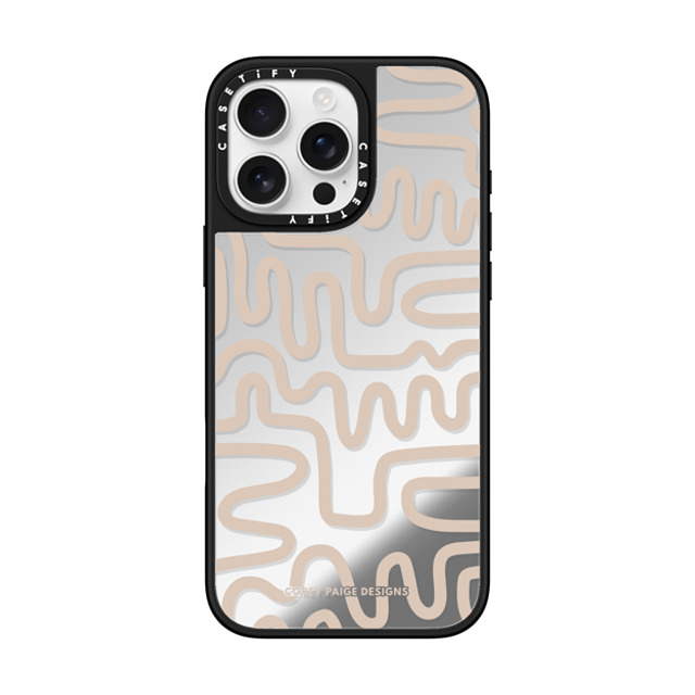 Corey Paige Designs x CASETiFY iPhone 16 Pro Max ケース Pattern,Abstract Silver on Black ミラーケース MagSafe対応 Tan Line Art by Corey Paige Designs Back to School Corey Paige Designs x CASETiFY iPhone 16 Pro Max ケース Pattern,Abstract Silver on Black ミラーケース MagSafe対応 Tan Line Art by Corey Paige Designs Back to School