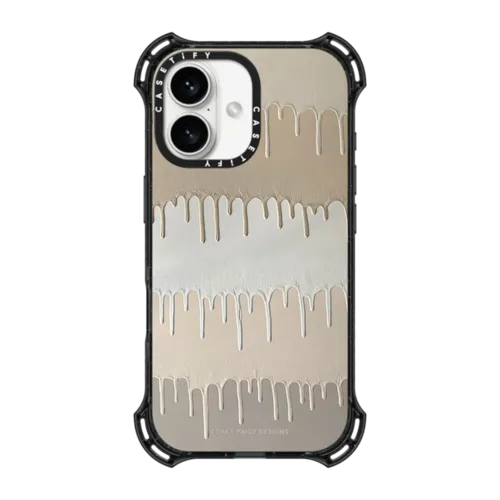 iPhone 16 - Tan Painted Drips by Corey Paige Designs