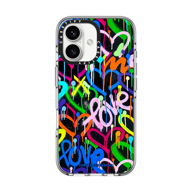 Corey Paige Designs x CASETiFY iPhone 16 ケース Heart,Love クリア クリア ケース MagSafe対応 Love & Hearts Street Art by Corey Paige Designs Father's Day Corey Paige Designs x CASETiFY iPhone 16 ケース Heart,Love クリア クリア ケース MagSafe対応 Love & Hearts Street Art by Corey Paige Designs Father's Day